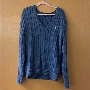 Ralph Lauren V-Neck Blue Sweater